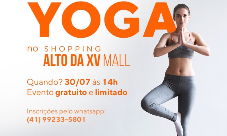 Aulão de yoga inédito acontece em Shopping de Curitiba Divulgação