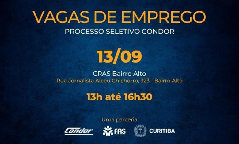 vagas emprego condor