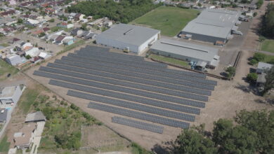 Foto aérea Usina de Energia Solar Fotovoltaica da Mercur