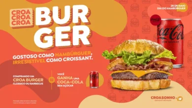 Croasonho dará Coca-Cola Sem Açúcar na compra de qualquer Croa Burger (Divulgação)
