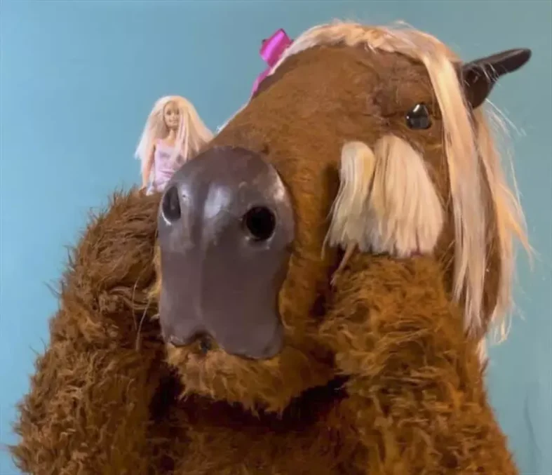 Capibarbie vai receber público na estreia do filme Barbie no Cine Passeio de Curitiba. Foto: @kapivaracomk/@atelieminiart