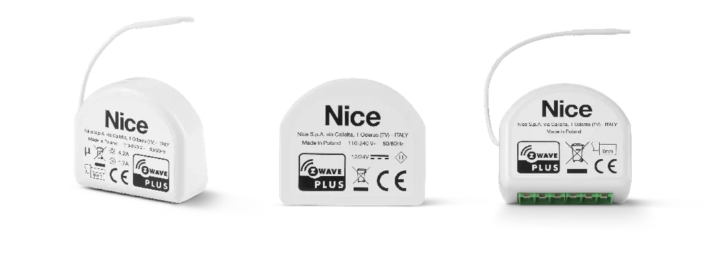 Da esquerda para a direita: Roll-Control, RGBW-Control e Dimmer-Control