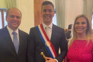 Ricardo Barros e a ex-governadora Cida Borghetti com o presidente