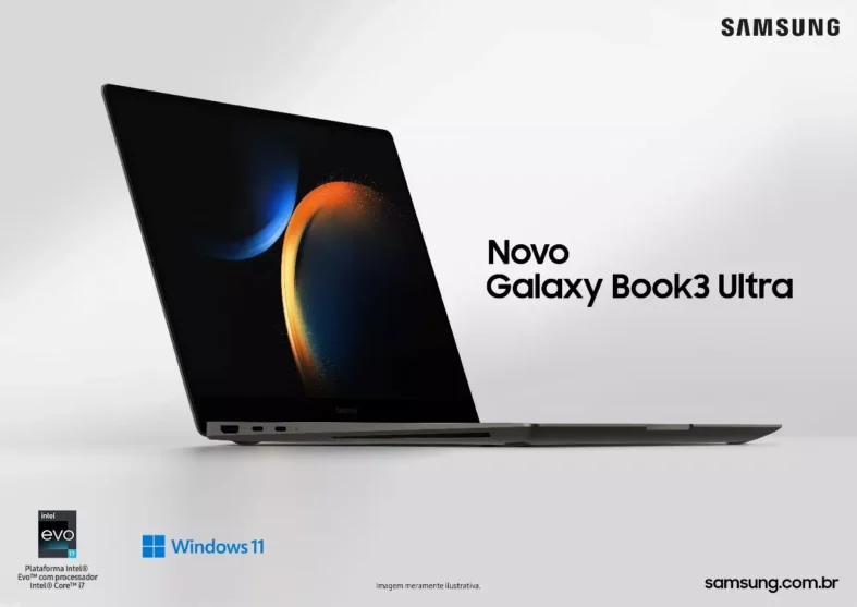 Galaxy Book3 Ultra | Imagem meramente ilustrativa