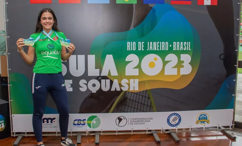 Laura Silva conquistou a medalha de bronze no Sul-Americano adulto de Squash. Foto: Divulgação/ECP