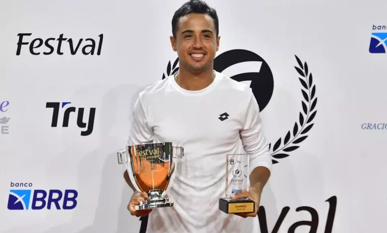 Hugo Dellien, campeão do Festval Challenger (João Pires/ Foto Jump)