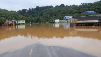 PR 092, inundação em Almirante Tamandaré - foto DERPR