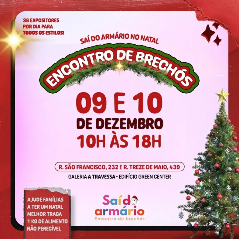 Encontro de Brechós Saí do Armário Promove Natal Solidário