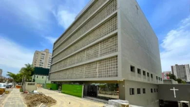 Novo prédio da FAE em construção, na rua Cel. Luiz Victorino Ordine