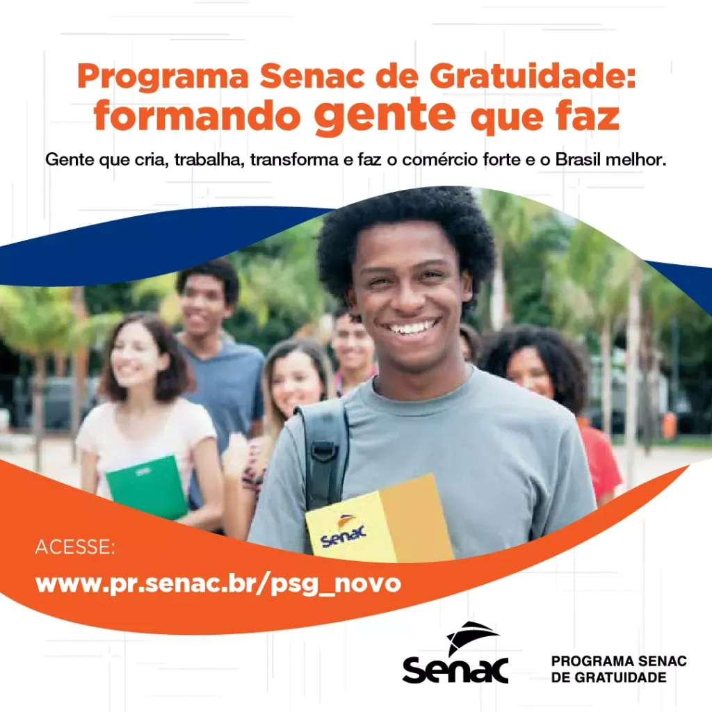 Banner Programa Senac de Gratuidade (PSG) Senac PR