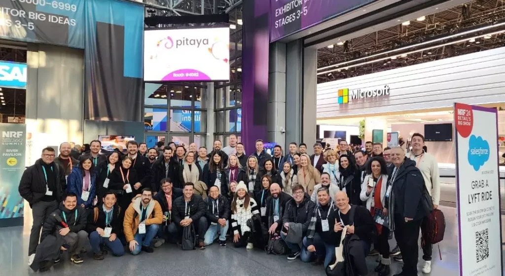 Grupo de empresários paranaense na NRF, nos Estados Unidos, com apoio do Sebrae/PR e da Fecomércio PR (Foto: Divulgação)