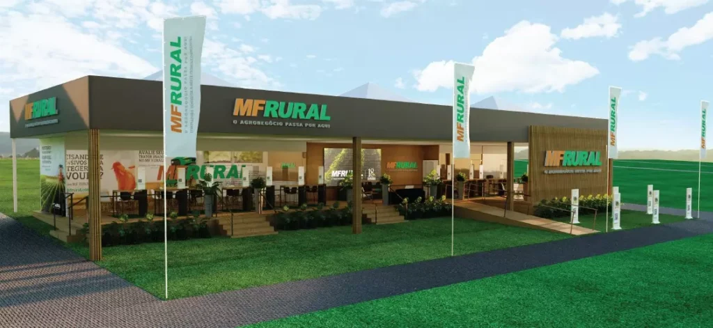 Layout do stand do MF Rural na Agrishow