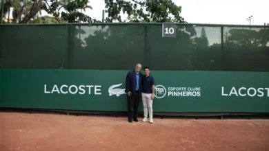 Na foto: Carlos Brazolin, presidente do Esporte Clube Pinheiros e Pedro Zannoni, CEO da Lacoste na América Latina