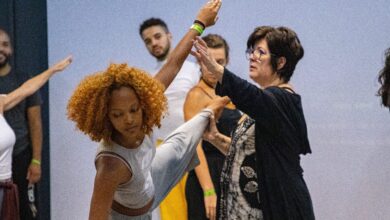 Aula de dança moderna - Foto Camilo Barbosa - Acervo São Paulo Escola de Dança