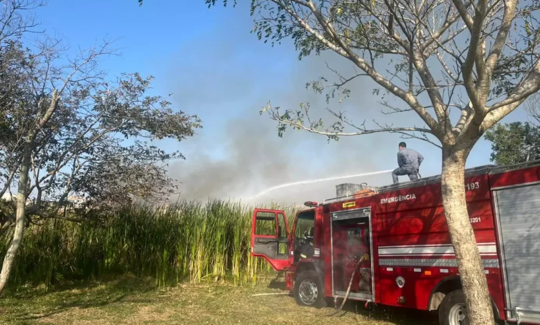 Bombeiros combatem incêndio em Ribeirão Preto foto CB SP