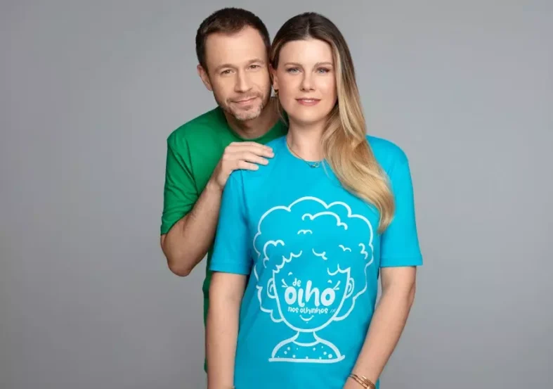 Daiana Garbin e Tiago Leifert, idealizadores e fundadores da Campanha De Olho nos Olhinhos. Foto: Danilo Borges