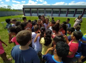 Pomar inaugurado pela AHK Paraná em área de vulnerabilidade social completa 2 anos Divulgação/AHK-PR