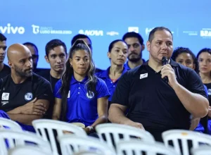 Foto 1 - Judoca Baby Silva, o mais requisitado na coletiva Fotos de Ricardo Bufolin/ECP
