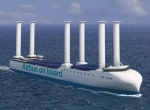 Legenda: representação gráfica do novo navio, fretado pela Airbus e operado pela Louis Dreyfus Armateurs. Créditos: Louis Dreyfus Armateurs / Airbus
