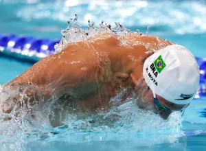 Fotos: Kayky Mota durante prova nas Olimpíadas de Paris 2024. Fotos: Satiro Sodré/CBDA 