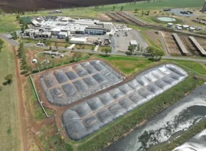 Sistema de captura de biogás na unidade Beef City, na Austrália (Crédito: Divulgação JBS)
