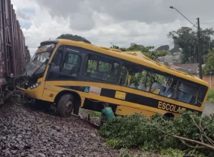 onibus apae bate num trem