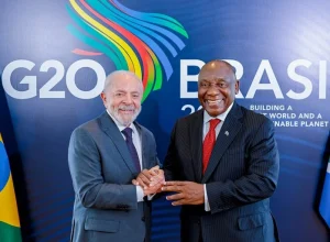 Presidente Lula durante reunião com o presidente da África do Sul, Cyril Ramaphosa - Foto: Ricardo Stuckert / PR